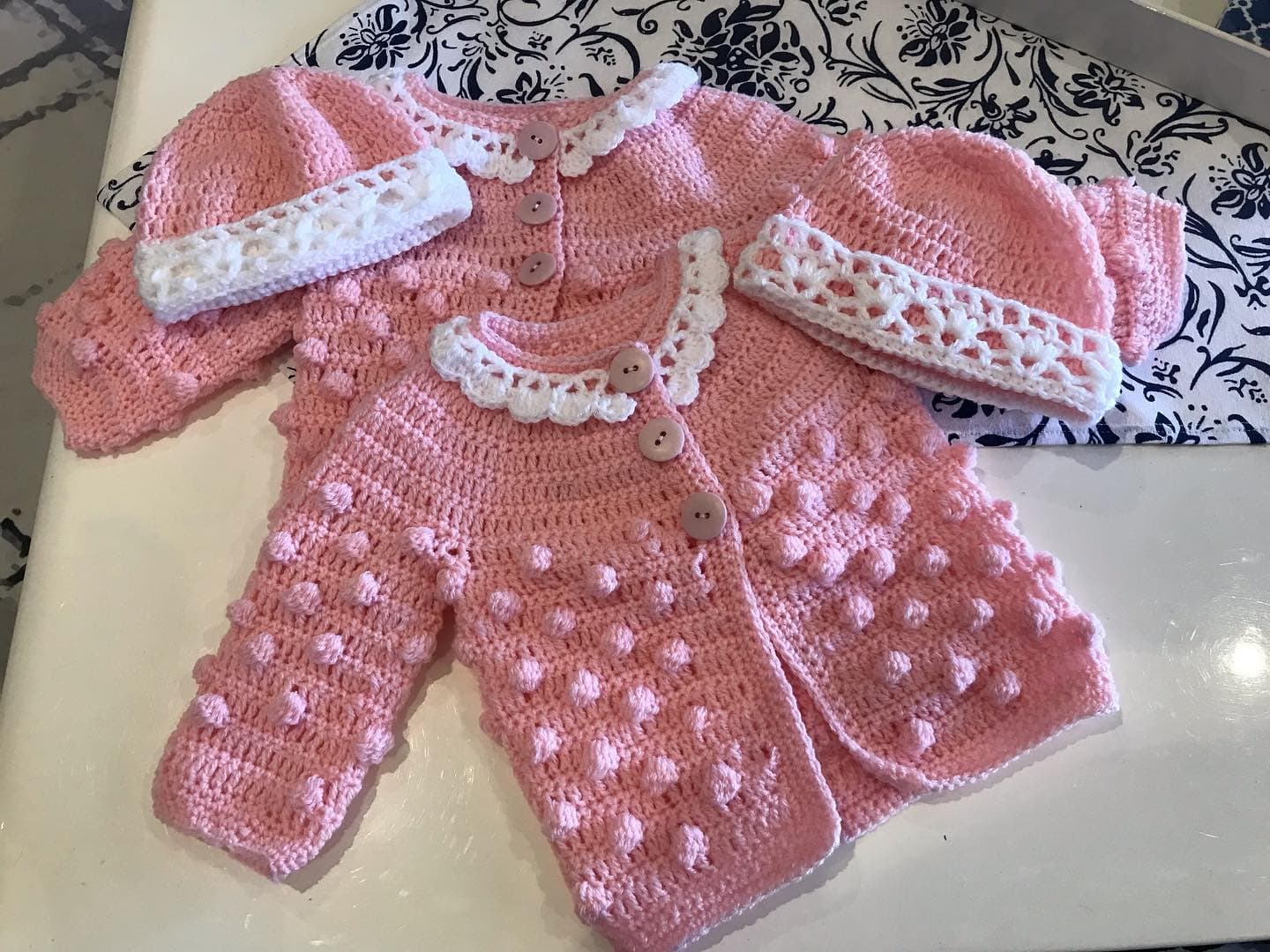Pink Bobble Layette